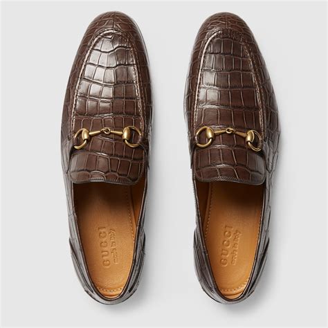 gucci jordan leather loafers|Gucci jordaan crocodile loafer.